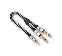 Audiodesign Cavo adattatore X PRO 1, cavo audio con Jack 3.5mm e St 2 Jack 6,3mm Mono, 6 mt