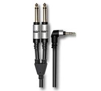 CAVO TOP QUALITY JACK 3,5mm 90° STEREO - 2 JACK 6,3mm MONO 3 METRI SERIE X-PRO