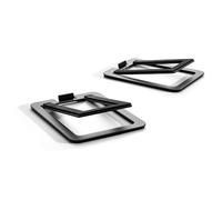 Audioengine DS2MDiffusore Supporti in metallo per diffusori da scaffale in acciaio inclinati - Nero (coppia)