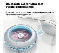 Audiophile Album Player, Portable CD Player, record player with LED RGB Colorful Lighting/12 Constellation, Support Bluetooth 5.3/3.5mm Headphone Jack, for Home/Office Decor(B)