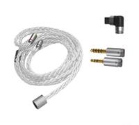 Audiophile - Cavo per cuffie, 1,2 m, in rame placcato argento | Singolo placcato argento per rame cristallino, suono dinamico, dettagli audio ricchi, trasmissione a bassa resistenza