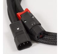 Audiophile IEC C14 A Bloccaggio C13. Vero 13amp Cavo. Nero Intrecciato