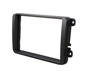 Audioproject A109 - Mascherina Autoradio 2 DIN compatibile con VW Golf 5 V 6 Caddy Touran Passat 3C Polo 6R Caddy Skoda Octavia Cornice Autoradio Mascherina Telaio Adattatore nero