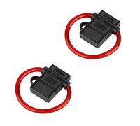 Audioproject A210-2 2x Set portafusibili per auto ATC con cavo da 6 mm² 10 GA 12V 24V protezione dagli spruzzi d'acqua fusibile piatto o fusibile 5A 10A 15A 20A 25A 30A cavo extra spesso amplificatore