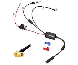 Audioproject A391 - Splitter amplificatore antenna DAB compatibile da SMB a DIN per Sony Pioneer JVC Kenwood Blaupunkt Alpine FM splitter antenna autoradio radio digitale DAB+ Plus adattatore per auto