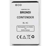 Audiosystem Batteria Compatibile Per BRONDI Amico Contender/President/King/Fox/Window Con Capacita' Originale 850mah BL-4C / BL4C Bianca Pila Nuova Ricambio Sostituzione