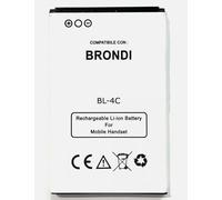 Audiosystem Batteria Compatibile Per BRONDI Amico Super Voice W11 / SuperVoice/Fedele Liion/Amplivox Ampli Vox Con Capacita' Originale 800mah BL-4C / BL4C Bianca Pila Nuova Ricambio Sostituzione