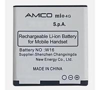 Audiosystem Batteria per BRONDI AMICO MIO 4G (NB: Non va bene per versione 3G) W16 Con Capacità Originale 1200MaH Pila Ricambio Sostituzione