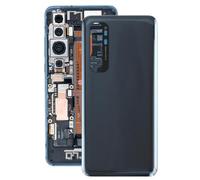 Audiosystem Scocca vetro Copri batteria Cover Back posteriore Per XIAOMI MI NOTE 10 LITE M2002F4LG M1910F4G, Ricambio Pari Originale Con Biadesivo, Nero Black