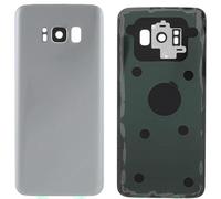 Audiosystem Scocca Vetro Copri Batteria Posteriore per Samsung Galaxy S8 SM-G950 G950F, Ricambio Sostituzione Back con Biadesivo e Vetrino Fotocamera Pari Originale, Silver Grigio Chiaro Argento