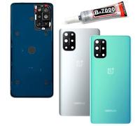 Audiosystem Scocca Vetro Copribatteria Posteriore per ONEPLUS 8T KB2000 KB2001 1+8T Ricambio con Vetro Vetrino Fotocamera e Colla B7OOO Originale da 15ML (Lunar Silver Grigio)