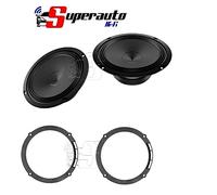 Audison AP 6.5 coppia di woofer 165mm, potenza RMS 70W a 4 Ohm set adattatori altoparlanti per Volkswagen Golf VI VII Predisposizione Anteriore o Posteriore