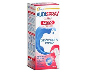 Audispray Ultra, Spray per Tappo di Cerume e Orecchio Tappato, 20 ml | Doppia Azione Disgregante, Senza Risciacquo; Applicatore Anti-Compressione; Per Bambini dai 3 anni e Adulti