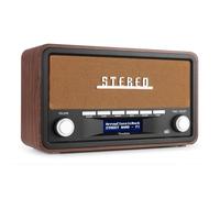 Audizio Foggia, Retro Radio, DAB Plus Radio, Bluetooth, Alimentazione a batteria, Radiosveglia, FM, 20 slot di memoria, AUX, Allarme Radio Cucina Vintage, Rame Arancione