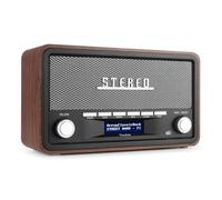 Audizio Foggia, Retro Radio, DAB Plus Radio, Bluetooth, Alimentazione a batteria, Radiosveglia, FM, 20 slot di memoria, AUX, Allarme Radio Cucina Vintage, Grigio