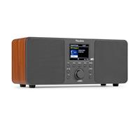 Audizio Genua DAB Radio con Bluetooth - Stereo DAB Plus Radio con telecomando, 60 slot di memoria, Auto Scan, Line-Out, USB, ideale per casa e in viaggio, facile da usare, grigio scuro