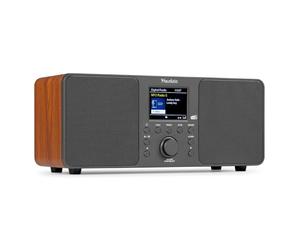 Audizio Genua DAB Radio con Bluetooth - Stereo DAB Plus Radio con telecomando, 60 slot di memoria, Auto Scan, Line-Out, USB, ideale per casa e in viaggio, facile da usare, grigio scuro