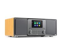 Audizio Palmi - Radio DAB con lettore CD, impianto stereo da 60 Watt con Bluetooth 5.0, USB e equalizzatore, sveglia e timer di sonno, radio DAB con telecomando e display a colori da 2,4", dimmerabile