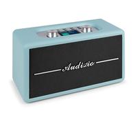 Audizio Tune60 - Radio DAB+ retrò con altoparlante Bluetooth, FM, USB e MicroSD, display LCD, sveglia, alimentazione a corrente o a batteria, colore: blu