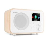 Audizio Vicenza radio Internet DAB Radio con Bluetooth 5.1 con telecomando, WLAN, batteria da 10 ore, linea out, radio da cucina, FM/FM, cavo di ricarica USB-C - DAB Plus Radio in bianco