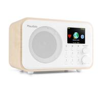 Audizio Vicenza radio Internet DAB Radio con Bluetooth 5.1 con telecomando, WLAN, batteria da 10 ore, linea out, radio da cucina, FM/FM, cavo di ricarica USB-C - DAB Plus Radio in bianco