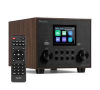 Audizio Vieste DAB Radio Digitale con Bluetooth, Subwoofer Integrato, DAB+, Radio FM, Riproduzione MP3 USB, Display TFT a colori, Sveglia e Sleep Timer, Finitura Legno, Altoparlante 60W, Telecomando