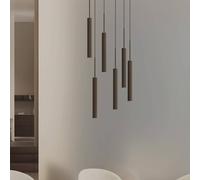 Audo Copenhagen Lampada a sospensione Audo Tubulaire, a 6 luci, anello, bronzo, alluminio Audo Copenhagen
