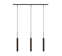 Audo Copenhagen Lampada a sospensione Audo Tubulaire Rail, a 3 luci, color bronzo, alluminio Audo Copenhagen