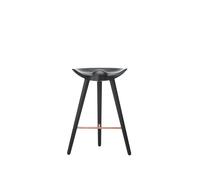 Audo ML42 Sgabello Bar da Bancone Faggio Tinto Nero/ Rame