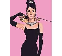 Audrey Hepburn 60 x 80 cm, Stampa Rose su Tela