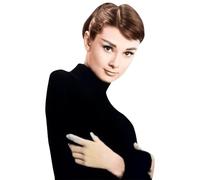 Audrey Hepburn (Black Outfit) Half Body Buddy Cutout