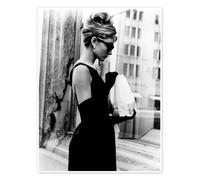 Audrey Hepburn - Colazione da Tiffany Poster 100 x 130 cm Nero e Bianco Quadri Decorazione per pareti