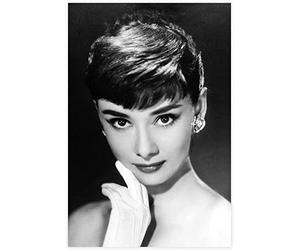 Audrey Hepburn Poster su tela Decor da parete per soggiorno Decor per camera da letto Audrey Hepburn Stampa immagini artistiche Dipinti Opere d'arte da parete in bianco nero Senza cornice,50x70cm