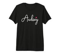 Audrey Nome Compleanno Bambino Ragazza Donna Personalizzato Audrey Maglietta Premium