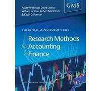Audrey Paterson Research Methods for Accounting and Finance (Tascabile)