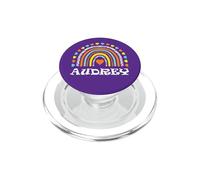Audrey - Simpatico design arcobaleno colorato per ragazze, nome Audrey PopSockets PopGrip per MagSafe