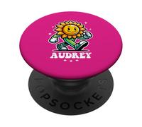 Audrey - Simpatico motivo girasole per ragazze, nome Audrey PopSockets PopGrip Adesivo