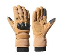 AUDSNI Guanti Da Sci Invernali Caldi E Spessi Per Alpinismo All'aperto Dita Intere Per Moto Facile Da Afferrare(Khaki,Xl)