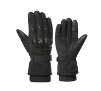 AUDSNI Guanti Da Sci Invernali Caldi E Spessi Per Alpinismo All'aperto Dita Intere Per Moto Facile Da Afferrare(Nero,Xl)