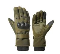 AUDSNI Guanti Da Sci Invernali Caldi E Spessi Per Alpinismo All'aperto Dita Intere Per Moto Facile Da Afferrare(Verde,L)