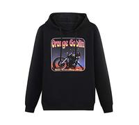 AuduE Mens Orange Goblin Time Travelling Blues Pullover Hoodie Hooded Top Unisex Mens Ladies Hooded Sweatshirts Size XL Black