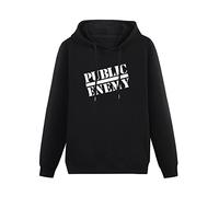 AuduE Public Enemy Logo 2019 Trend Hip Hop Band Hoodies Long Sleeve Pullover Loose Hoody Men Sweatershirt Size M