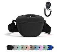 AUDWUD Versione aggiornata del sacchetto in silicone;viene fornito con una cintura per indossarlo comodamente;include anche un clicker per un facile addestramento del cane.