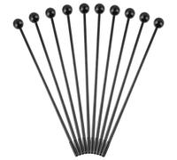 AUEAR 10 campanelli in plastica massiccia, per bambini, 27,9 cm, colore nero