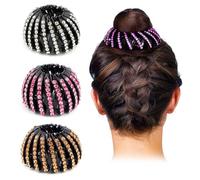 AUEAR, 4 fermagli per capelli con strass, per chignon, espandibili, accessori da donna