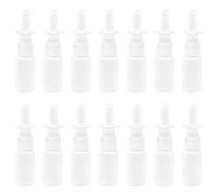 AUEAR, Confezione da 15 flaconi spray nasali vuoti in plastica bianca da 20 ml, per nebbia, nebulizzatori nasali, nebulizzatori, atomizzatori, contenitore per acqua per trucco per viaggi all'aperto