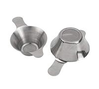 AUEAR, Confezione da 2 mini colini in acciaio inox di diverse dimensioni a maglia fine per tè e caffè con doppio manico