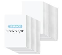 AUEAR, Pannelli in schiuma, confezione da 25 pezzi, 28 x 43,2 cm, spessore 0,3 cm, con nucleo in schiuma bianca, multiuso, per presentazioni, progetti, artigianato, montaggio scolastico