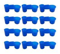 AUEAR, Set di 12 mangiatoie per uccelli, in plastica, per piccioni, pappagalli, polli (blu)