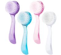 Auear, set di 4 pennelli per la pulizia e l'esfoliazione del viso con cappuccio per donne e ragazze lavare il trucco massaggio